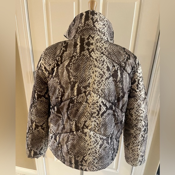 Snakeskin Print Puffer Coat-Size Small - Picture 2 of 6
